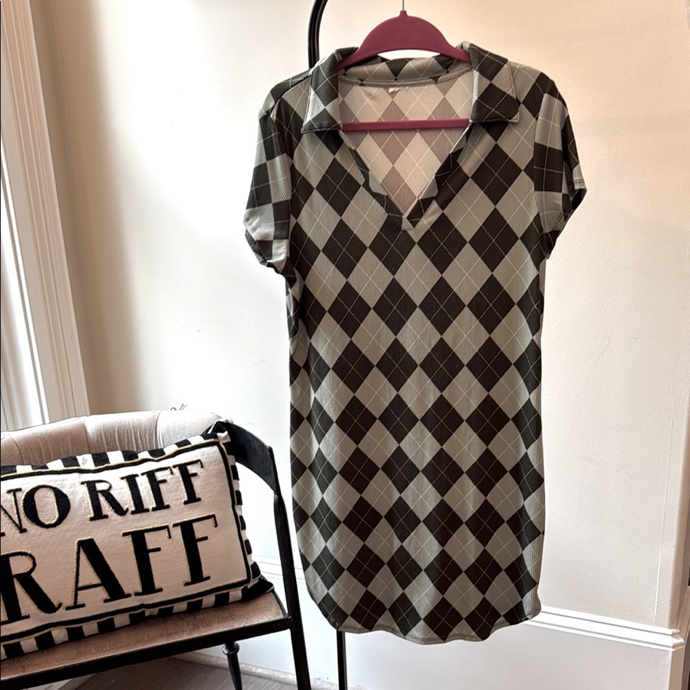 Preppy chic Argyle Patterned Women's dress